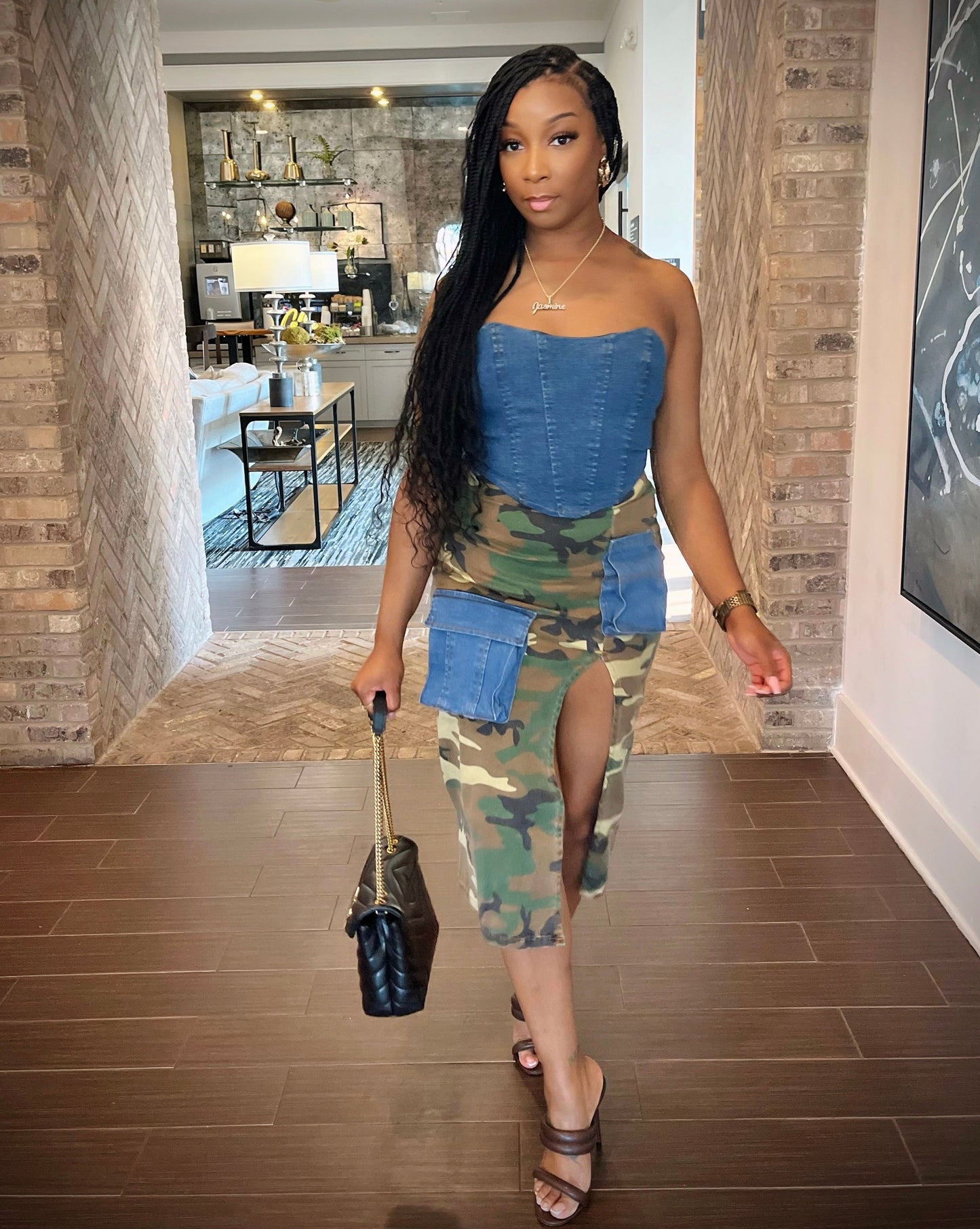 Off Duty Denim Skirt