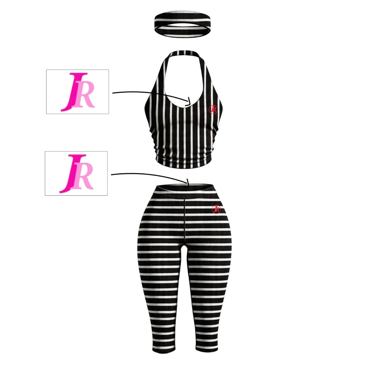 SUMMER (black & white stripe